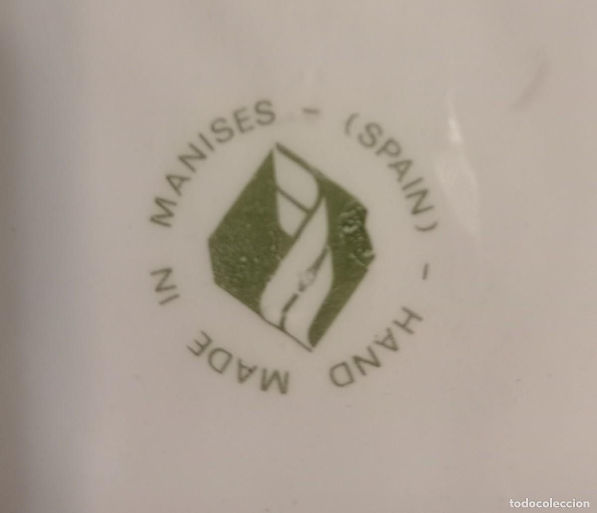 Antig&uuml;edades: PANERA DE PORCELANA MANISES - Foto 4
