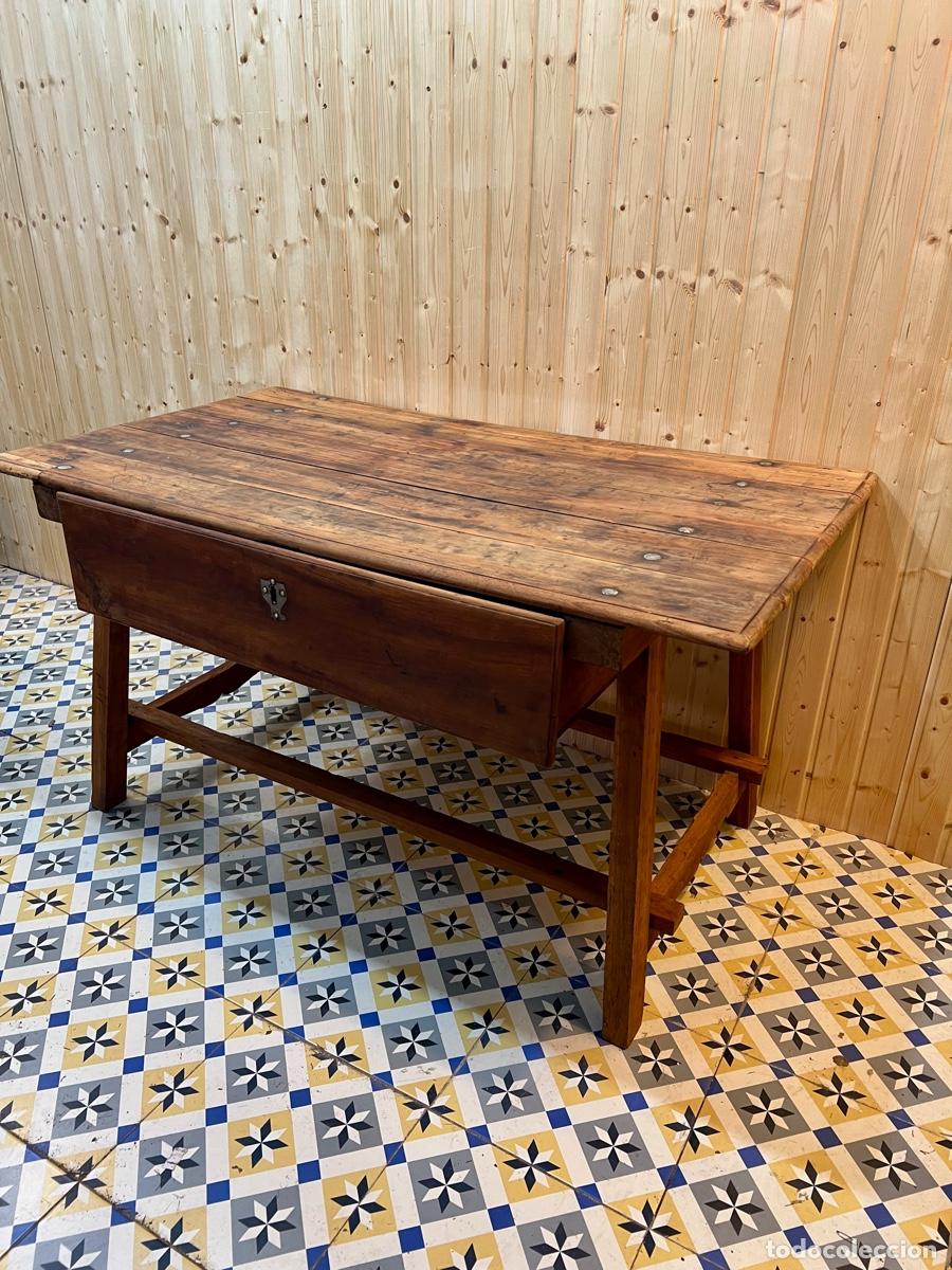 Antig&uuml;edades: ANTIGUA MESA TOCINERA SIGLO XVIII - Foto 1