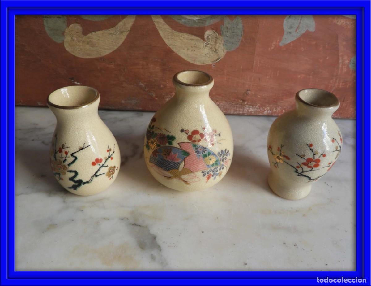 Antig&uuml;edades: PEQUE&Ntilde;OS JARRONES DE CERAMICA SATSUMA - Foto 1