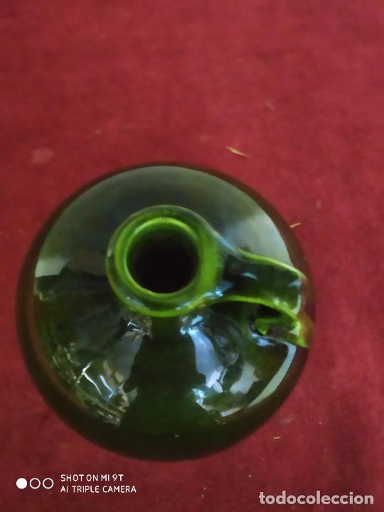 Antig&uuml;edades: peque&ntilde;a perula esmaltada verde 15 cm - Foto 6