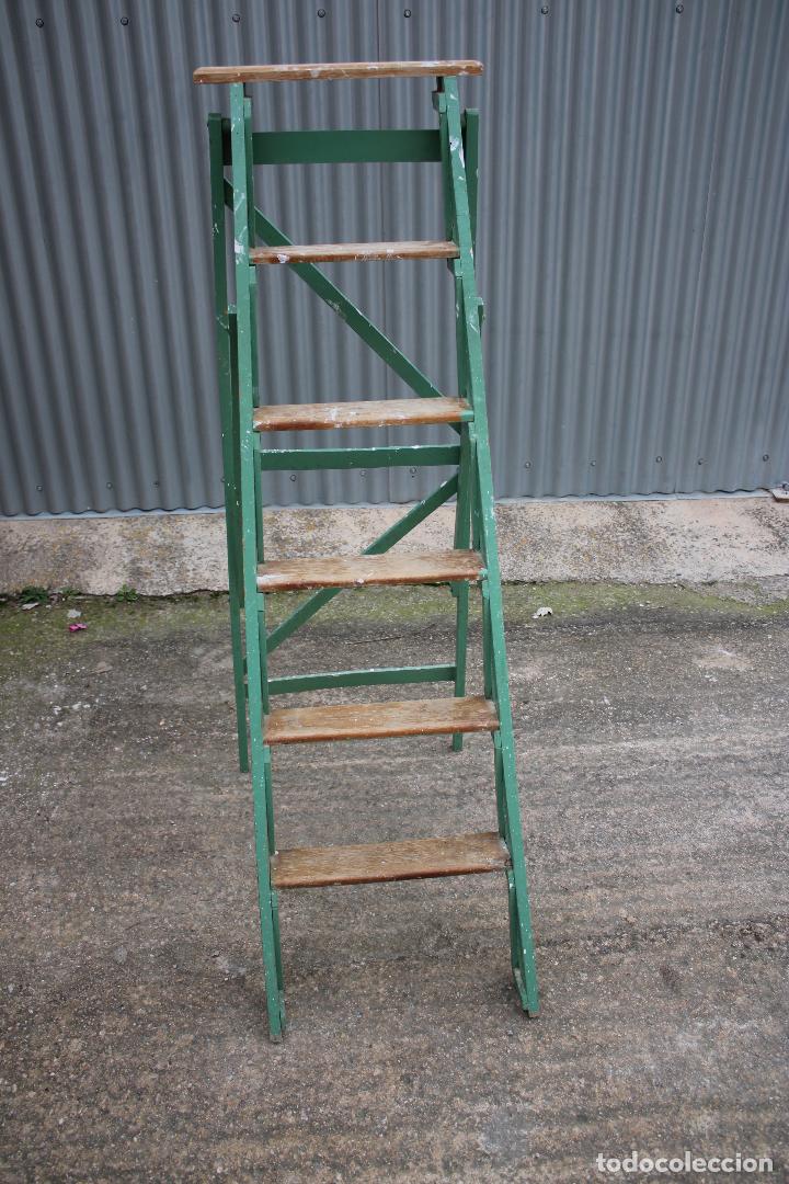 Antig&uuml;edades: antigua escalera de madera - Foto 4
