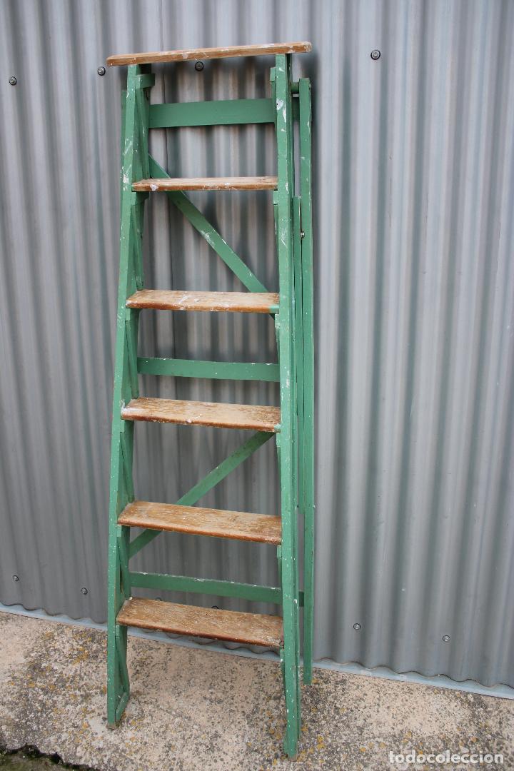 Antig&uuml;edades: antigua escalera de madera - Foto 5