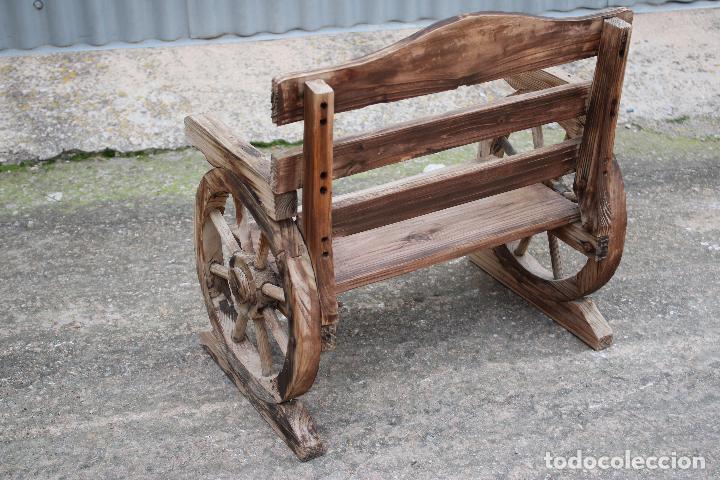 Antig&uuml;edades: banco de rueda jardin ni&ntilde;o - Foto 3