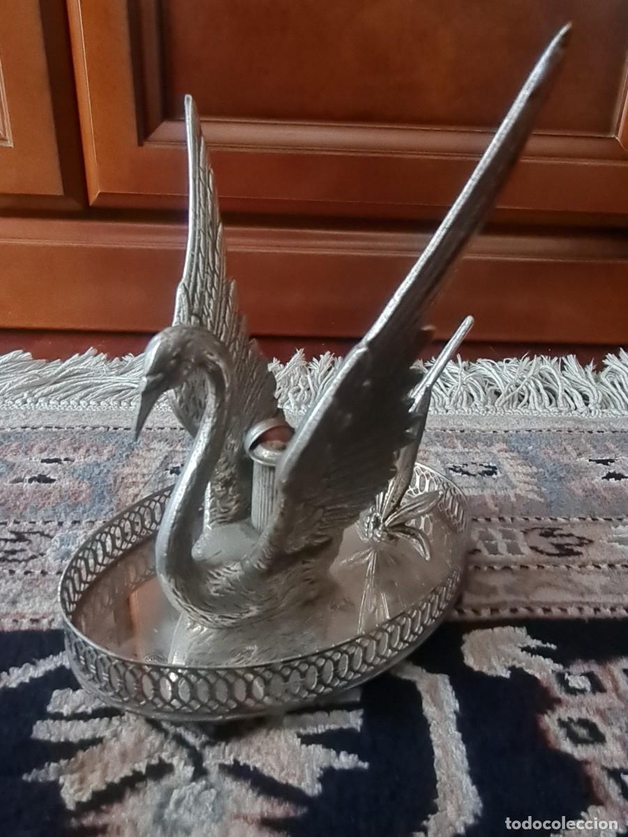 Antig&uuml;edades: Calentador de copa cognac en alpaca plateada - Foto 1