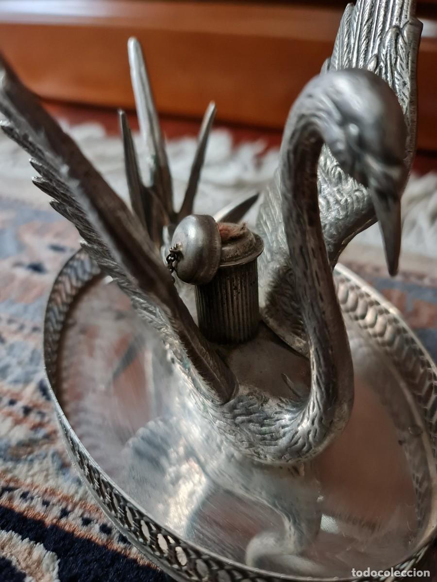 Antig&uuml;edades: Calentador de copa cognac en alpaca plateada - Foto 4