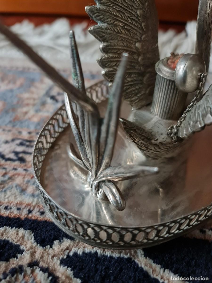 Antig&uuml;edades: Calentador de copa cognac en alpaca plateada - Foto 6