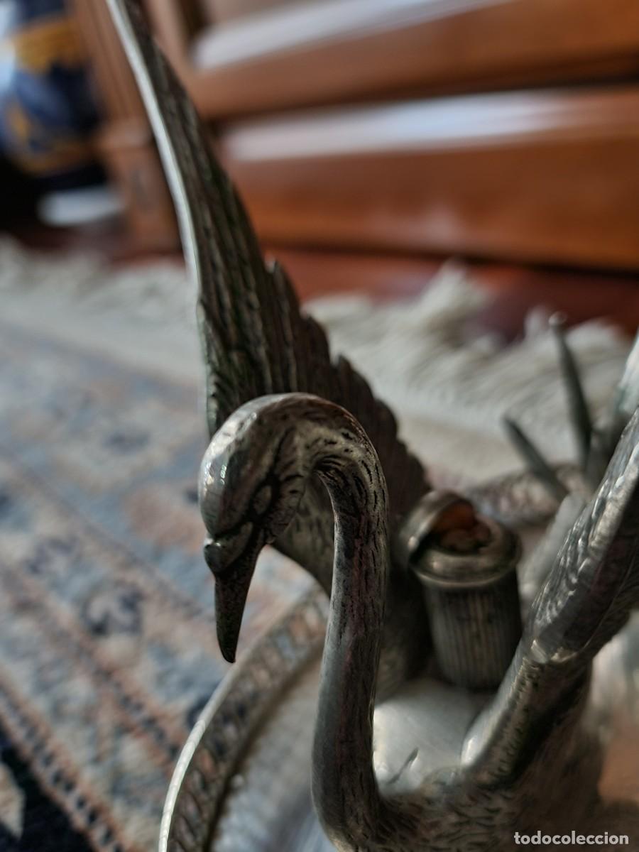 Antig&uuml;edades: Calentador de copa cognac en alpaca plateada - Foto 8