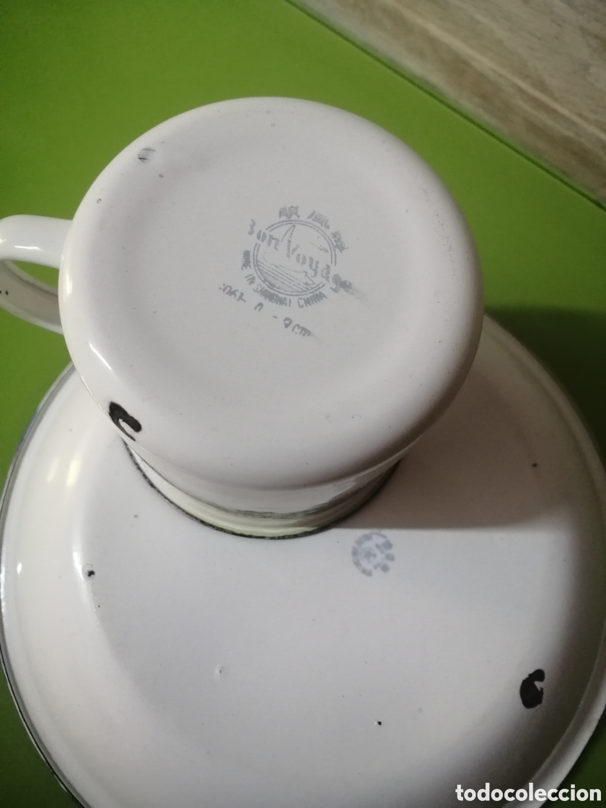 Antig&uuml;edades: Plato taza de chapa - Foto 3