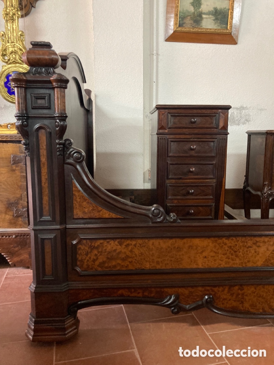 Antig&uuml;edades: Cama de barco restaurada con mesilla - Foto 2