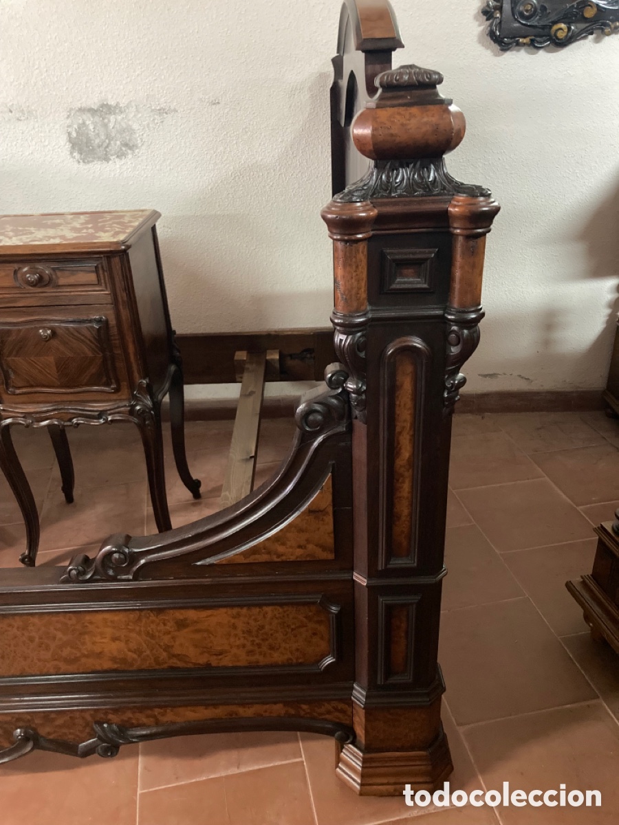 Antig&uuml;edades: Cama de barco restaurada con mesilla - Foto 5
