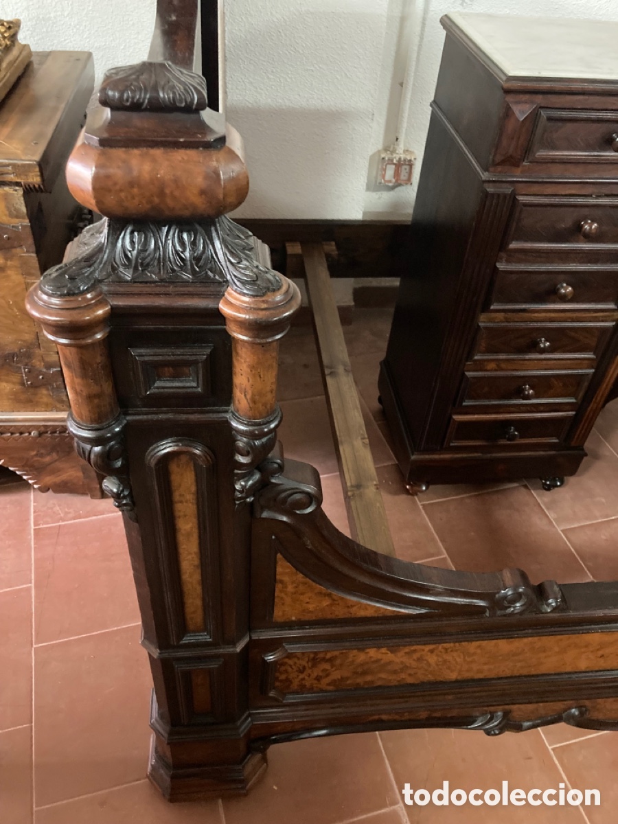 Antig&uuml;edades: Cama de barco restaurada con mesilla - Foto 6