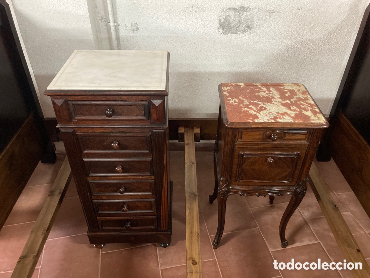 Antig&uuml;edades: Cama de barco restaurada con mesilla - Foto 9