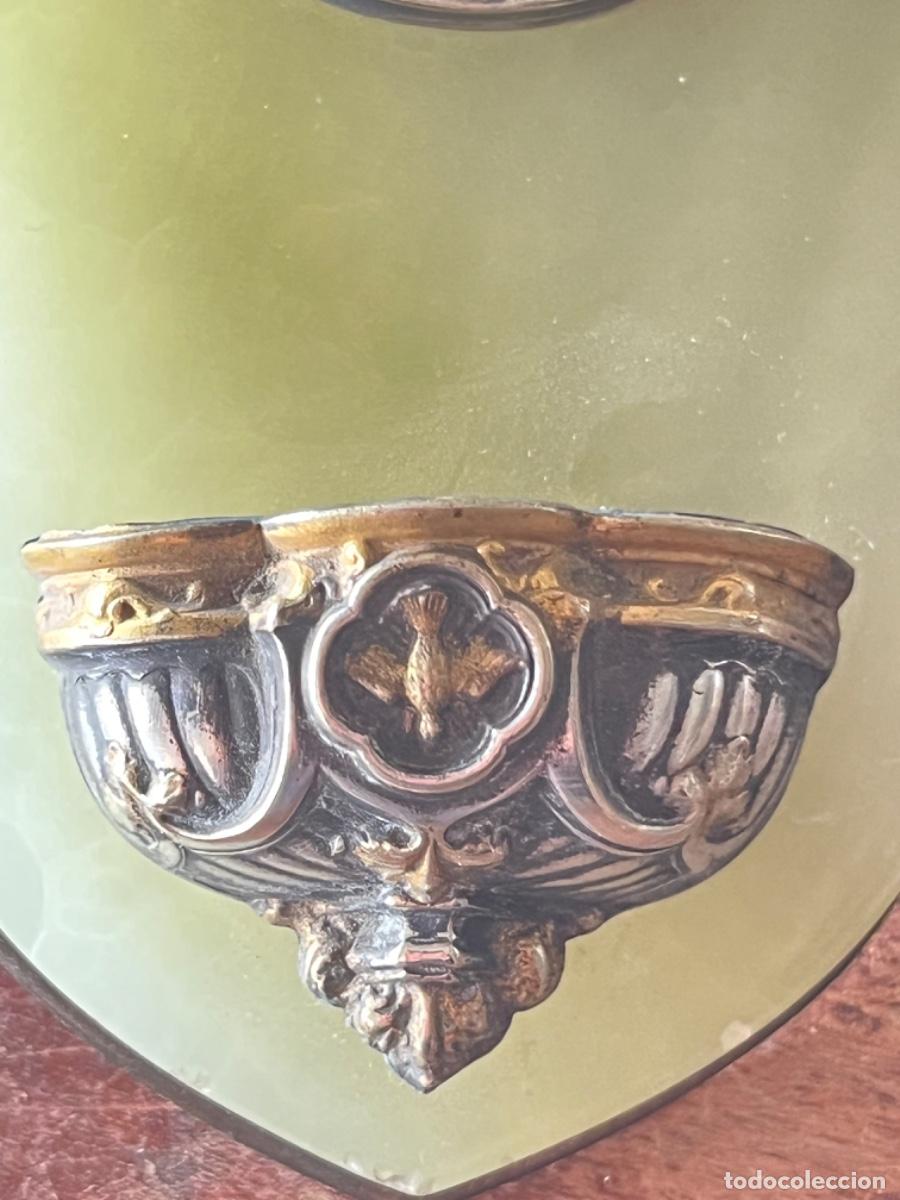 Antig&uuml;edades: BENDITERA DE PLATA SOBRE ONIX 1940&rsquo;S. - Foto 3