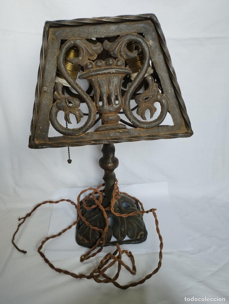 Antig&uuml;edades: Antigua l&aacute;mpara de hierro forjado - Foto 19
