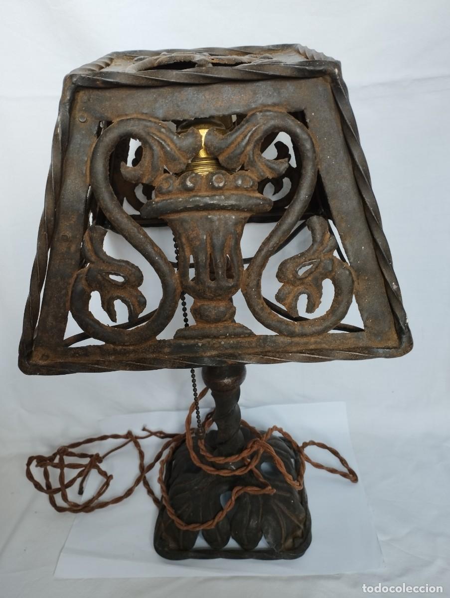 Antig&uuml;edades: Antigua l&aacute;mpara de hierro forjado - Foto 21