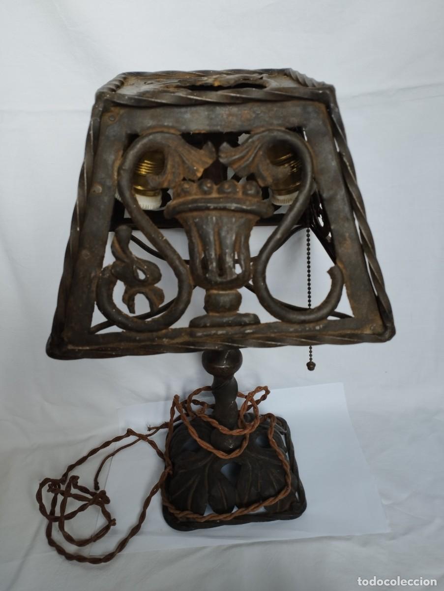 Antig&uuml;edades: Antigua l&aacute;mpara de hierro forjado - Foto 27