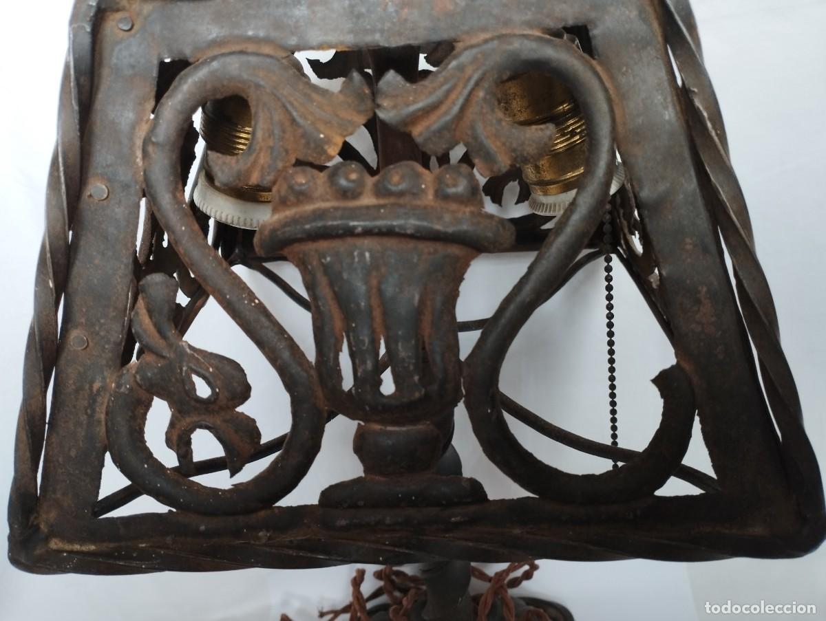 Antig&uuml;edades: Antigua l&aacute;mpara de hierro forjado - Foto 28