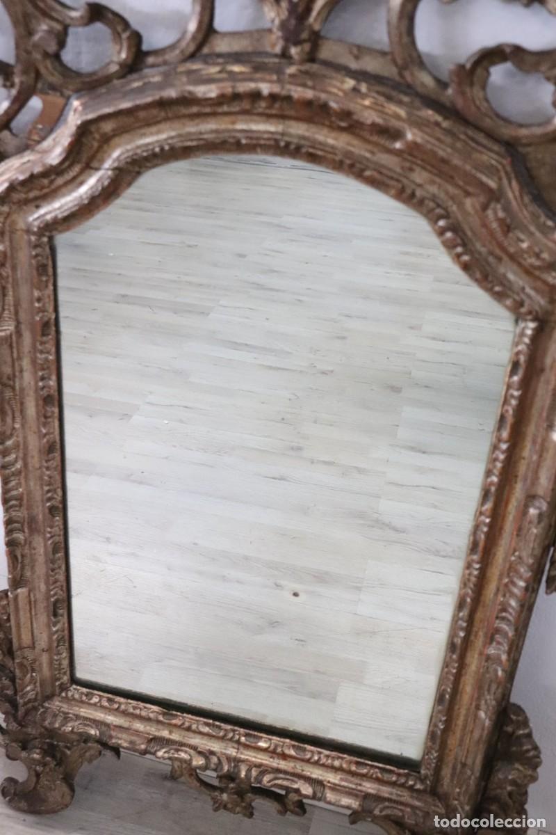 Antig&uuml;edades: Espejo antiguo de pared grande de madera - Foto 2