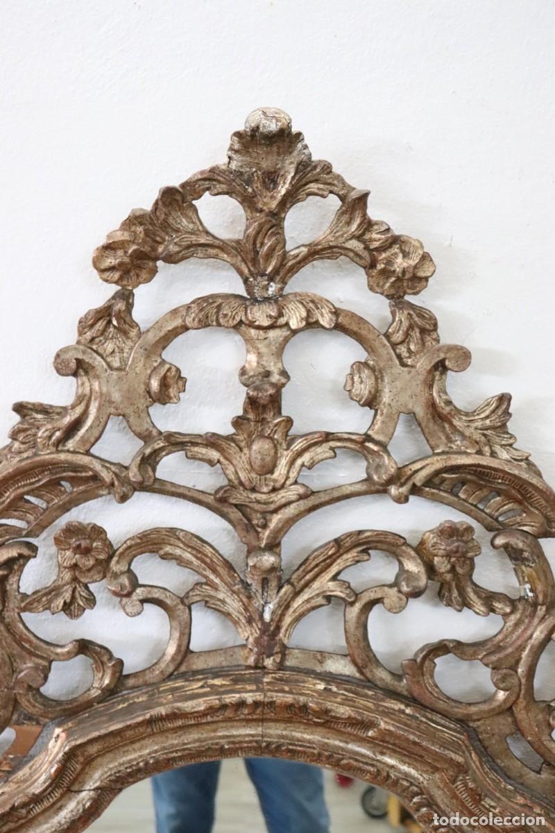 Antig&uuml;edades: Espejo antiguo de pared grande de madera - Foto 3