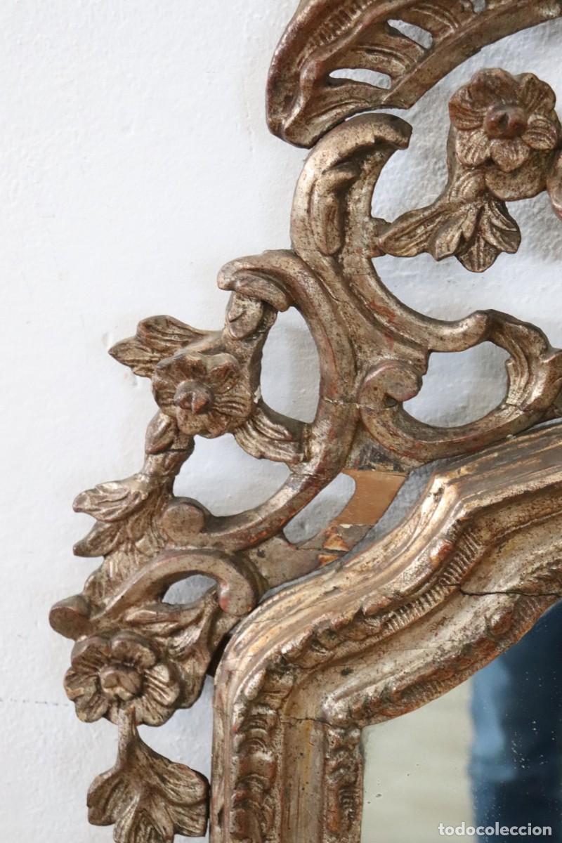 Antig&uuml;edades: Espejo antiguo de pared grande de madera - Foto 4