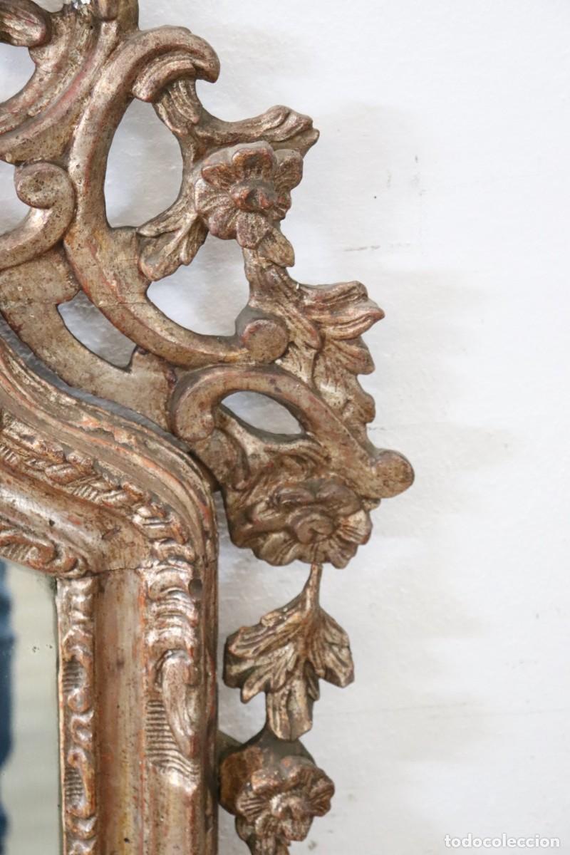 Antig&uuml;edades: Espejo antiguo de pared grande de madera - Foto 5