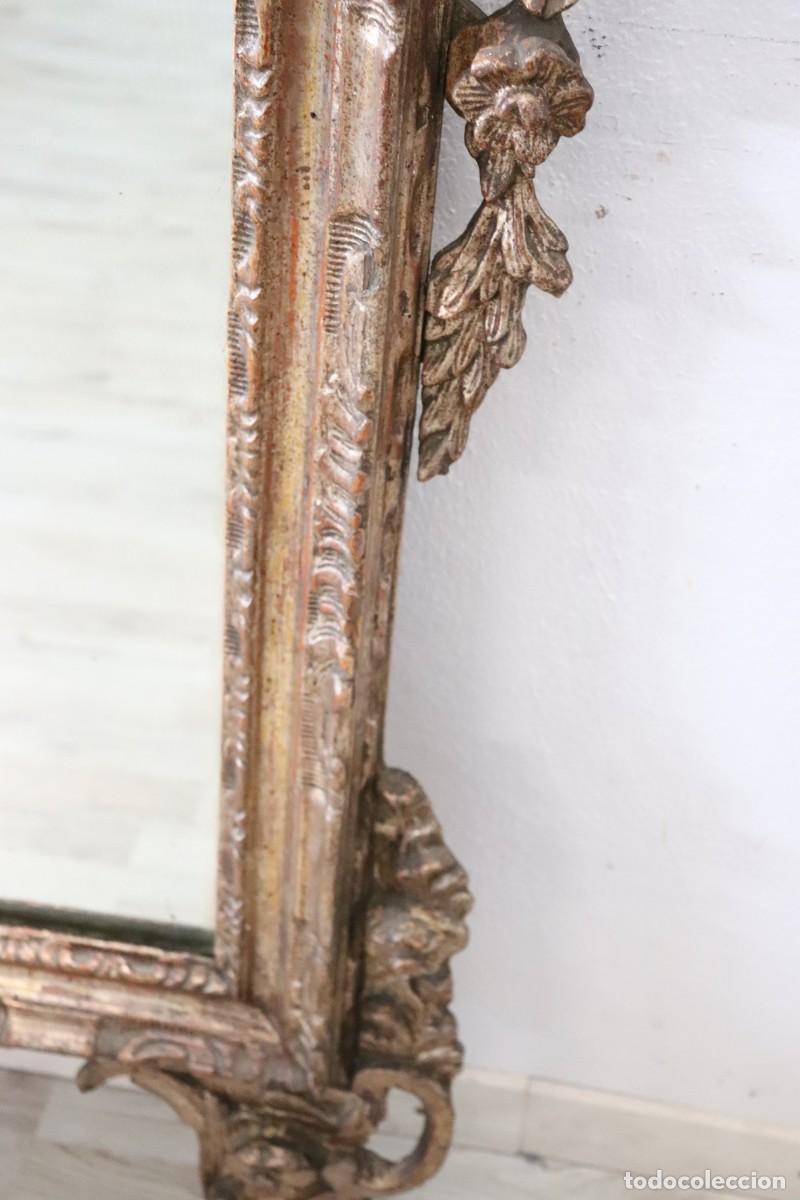 Antig&uuml;edades: Espejo antiguo de pared grande de madera - Foto 6