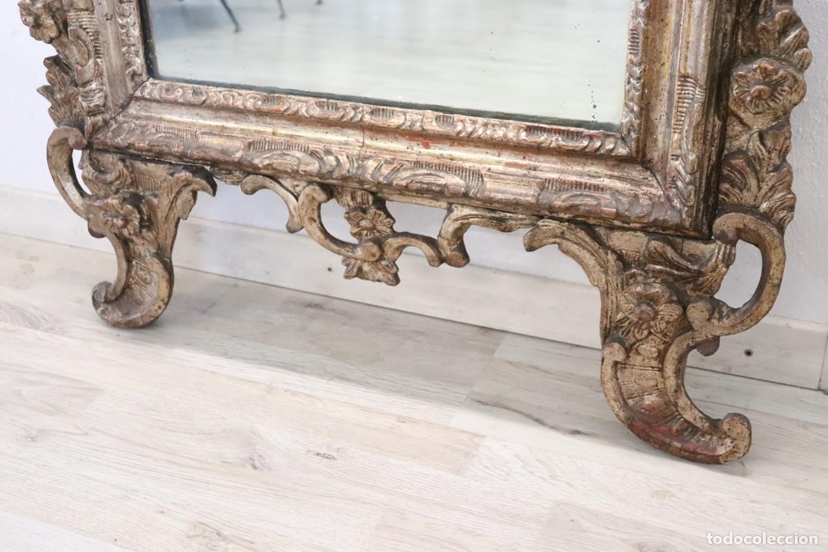Antig&uuml;edades: Espejo antiguo de pared grande de madera - Foto 7