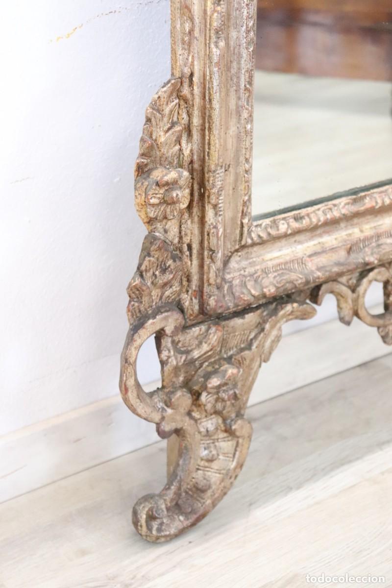 Antig&uuml;edades: Espejo antiguo de pared grande de madera - Foto 8