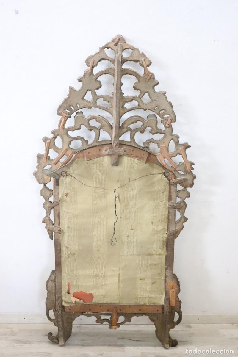 Antig&uuml;edades: Espejo antiguo de pared grande de madera - Foto 10