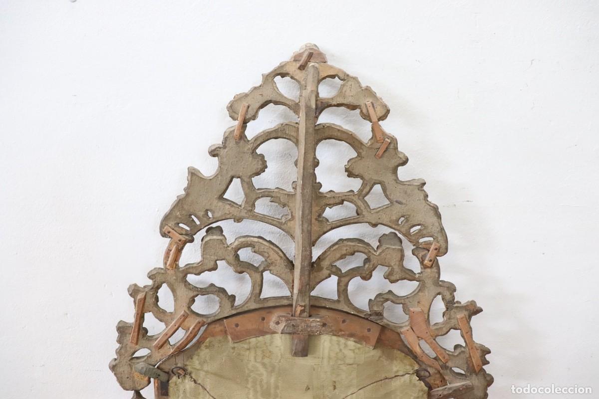 Antig&uuml;edades: Espejo antiguo de pared grande de madera - Foto 11