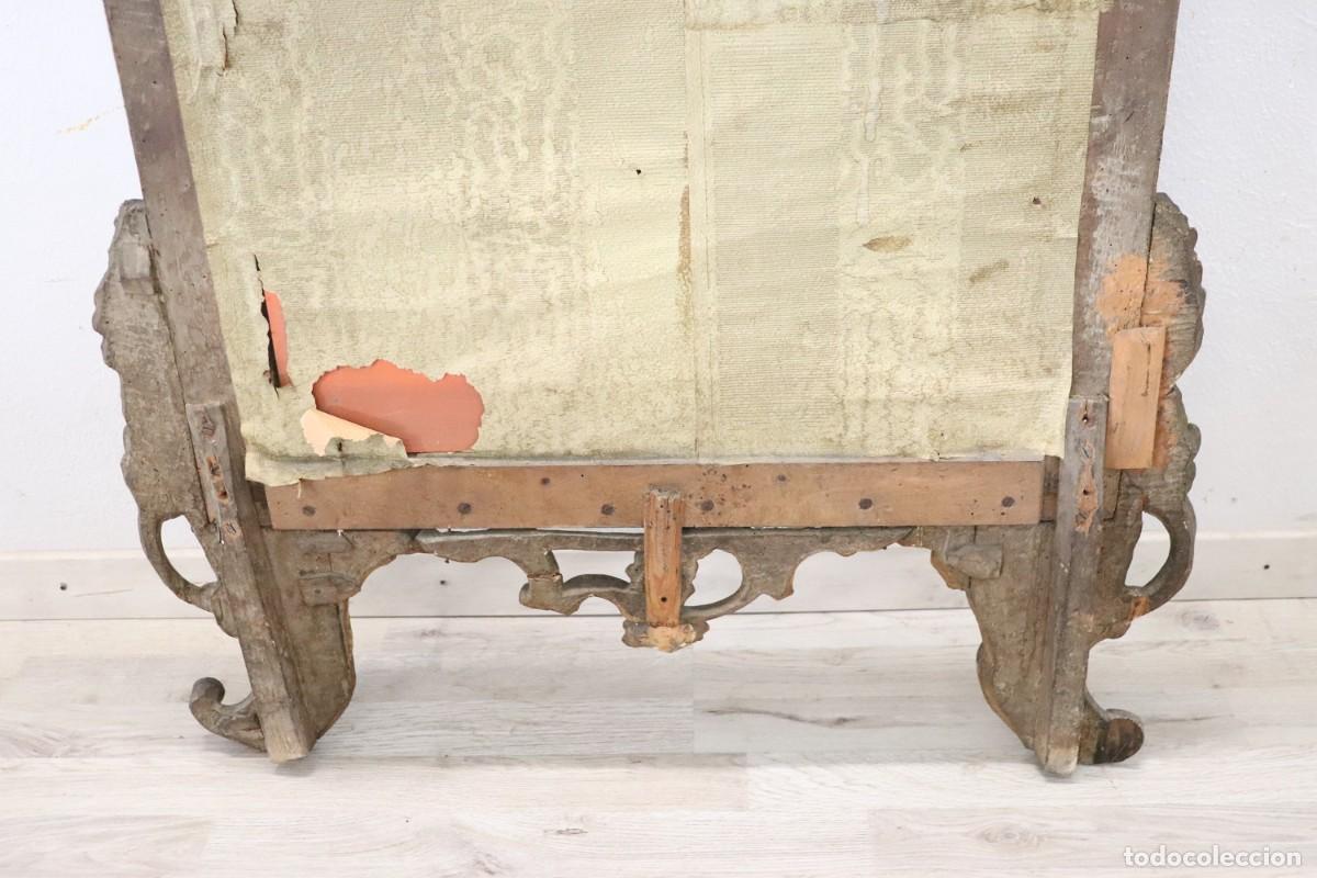 Antig&uuml;edades: Espejo antiguo de pared grande de madera - Foto 12
