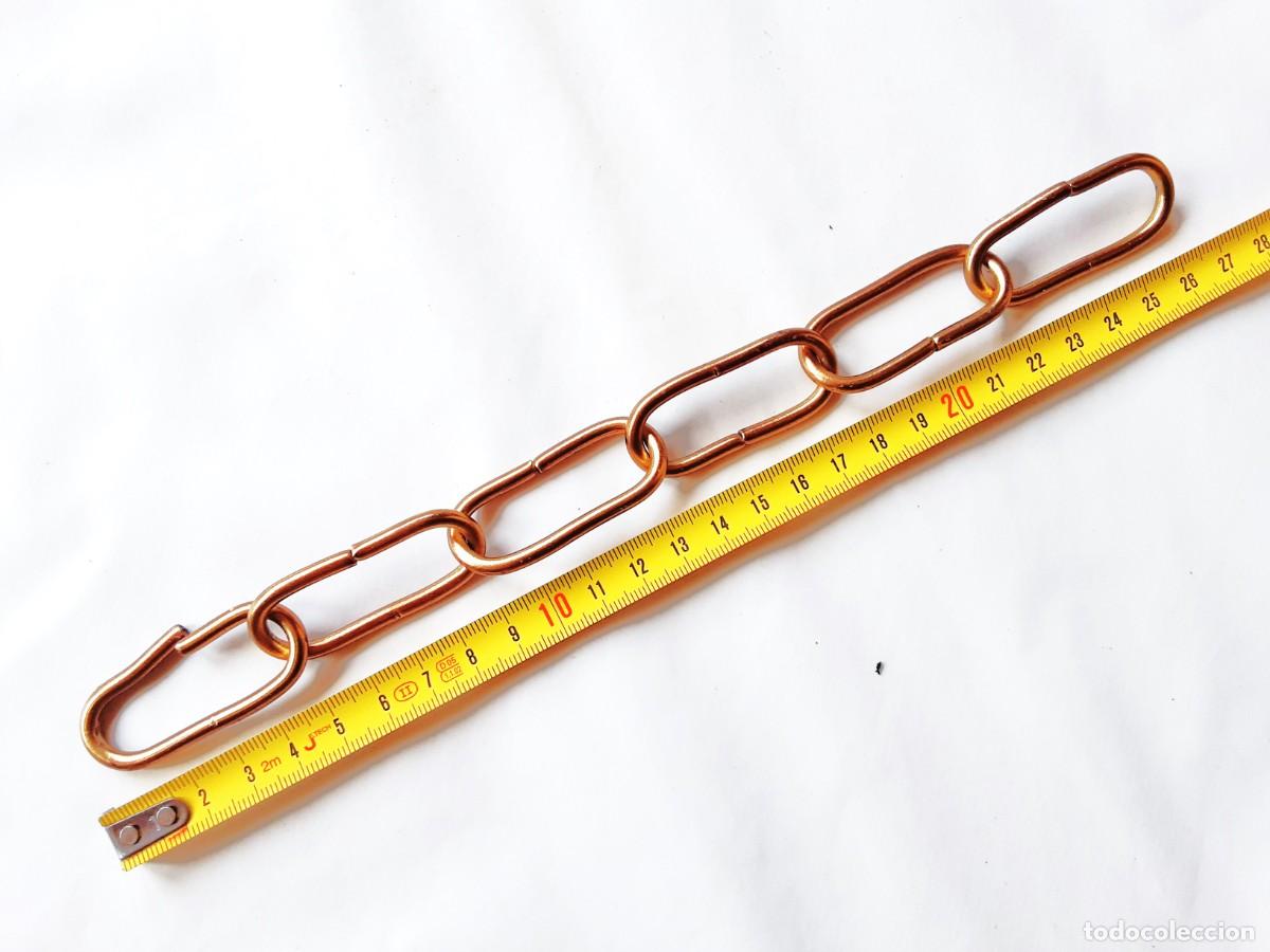 Antig&uuml;edades: CADENA LAMPARA DE TECHO LATON 26 cms - Foto 3
