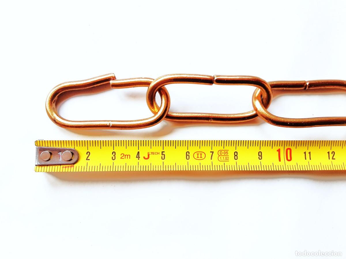 Antig&uuml;edades: CADENA LAMPARA DE TECHO LATON 26 cms - Foto 4