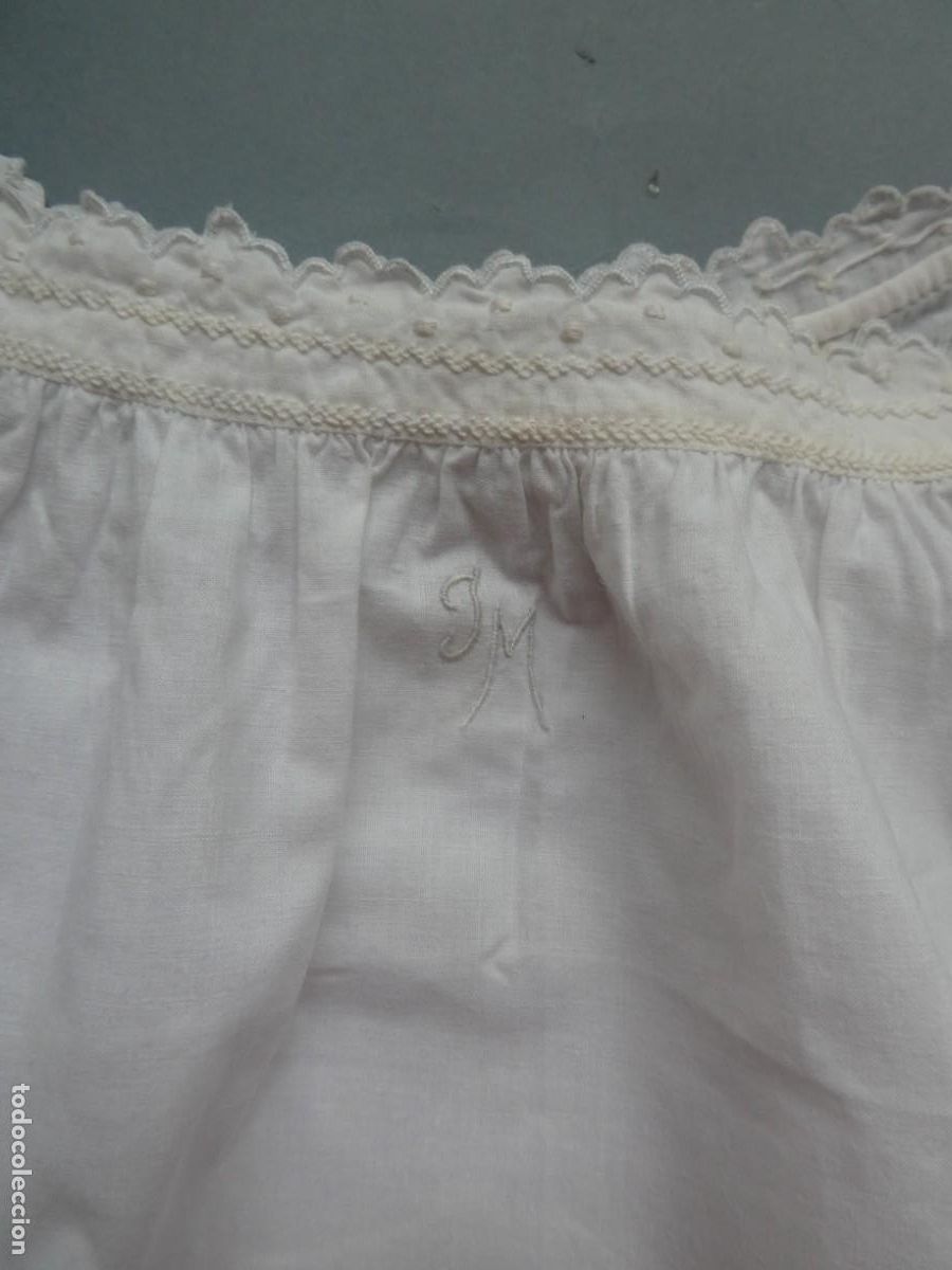 Antig&uuml;edades: ANTIGUO CAMIS&Oacute;N DE ALGOD&Oacute;N CON BORDADOS S.XIX - Foto 5