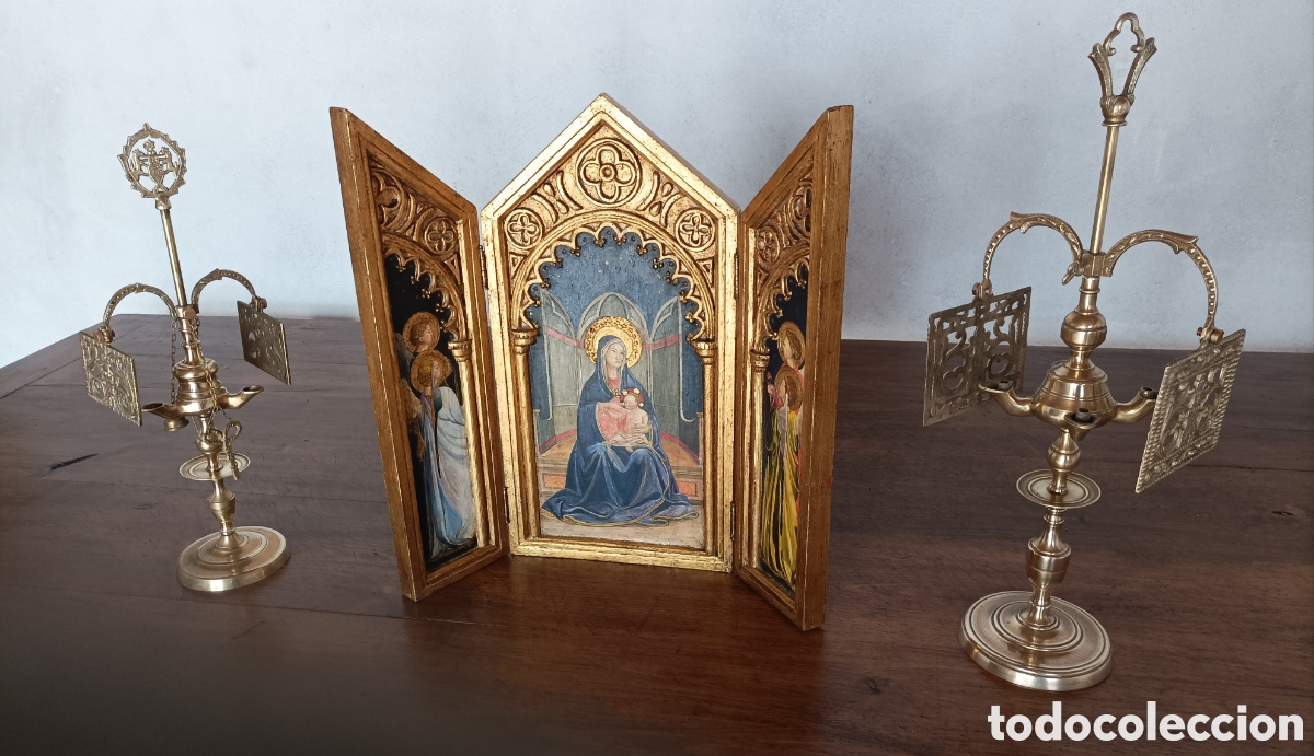 Antiguidades: Tr&iacute;ptico y candelabros
