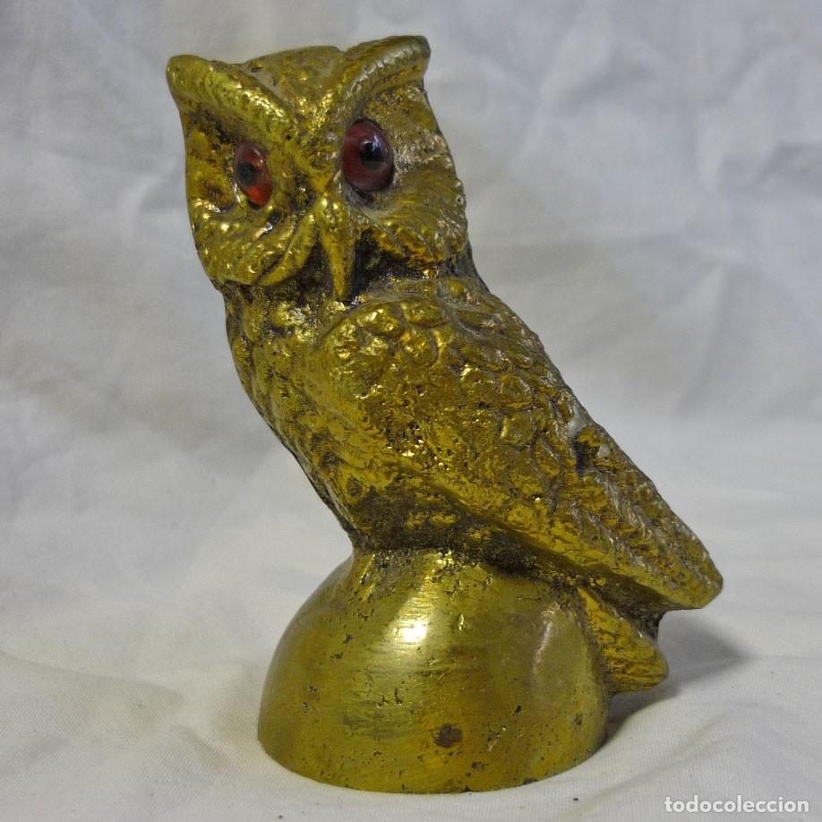 Antig&uuml;edades: Figura de buho en bronce macizo - Foto 1