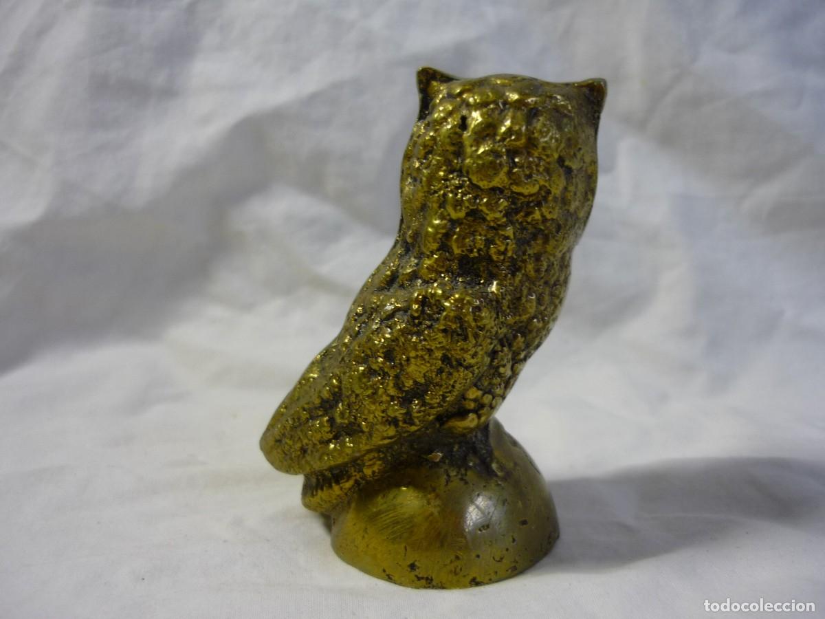Antig&uuml;edades: Figura de buho en bronce macizo - Foto 4