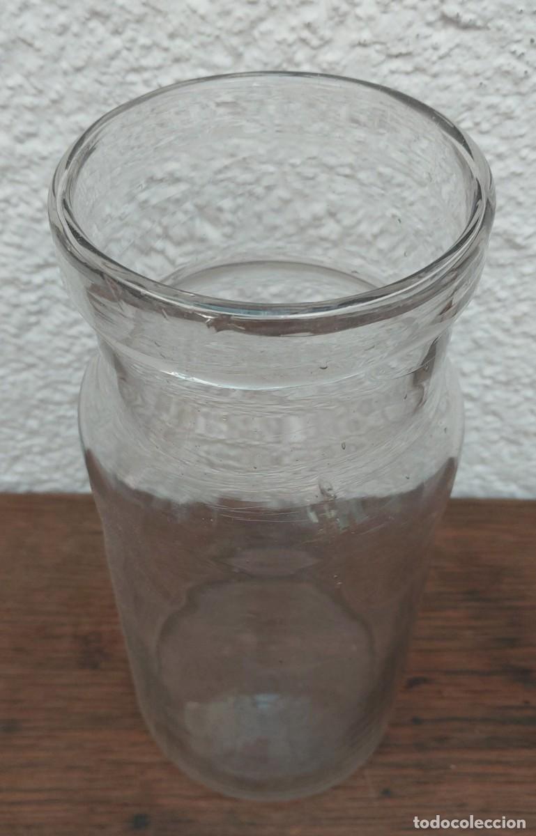 Antig&uuml;edades: TARRO DE CRISTAL TRANSPARENTE HECHO A MANO - Foto 3