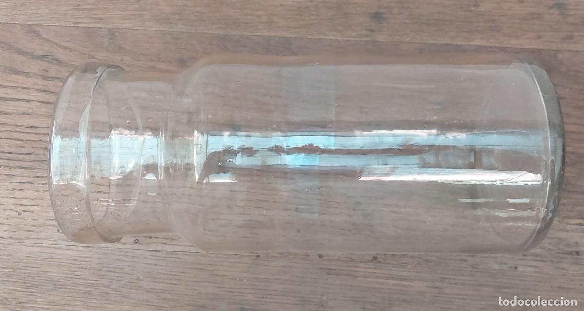 Antig&uuml;edades: TARRO DE CRISTAL TRANSPARENTE HECHO A MANO - Foto 4