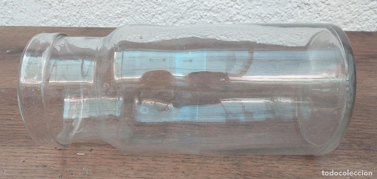 Antig&uuml;edades: TARRO DE CRISTAL TRANSPARENTE HECHO A MANO - Foto 5