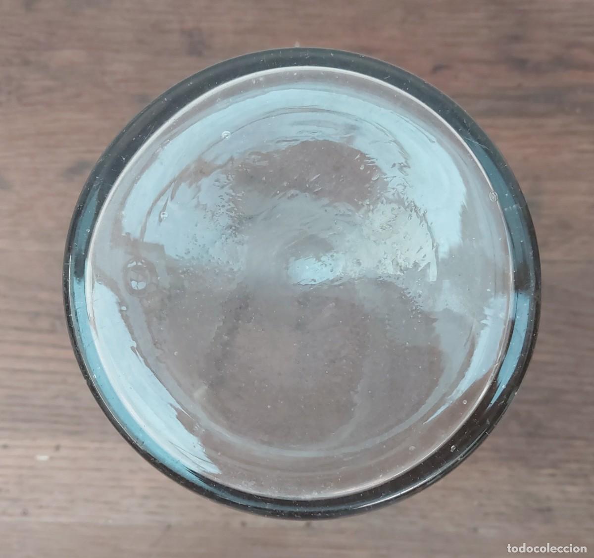 Antig&uuml;edades: TARRO DE CRISTAL TRANSPARENTE HECHO A MANO - Foto 6