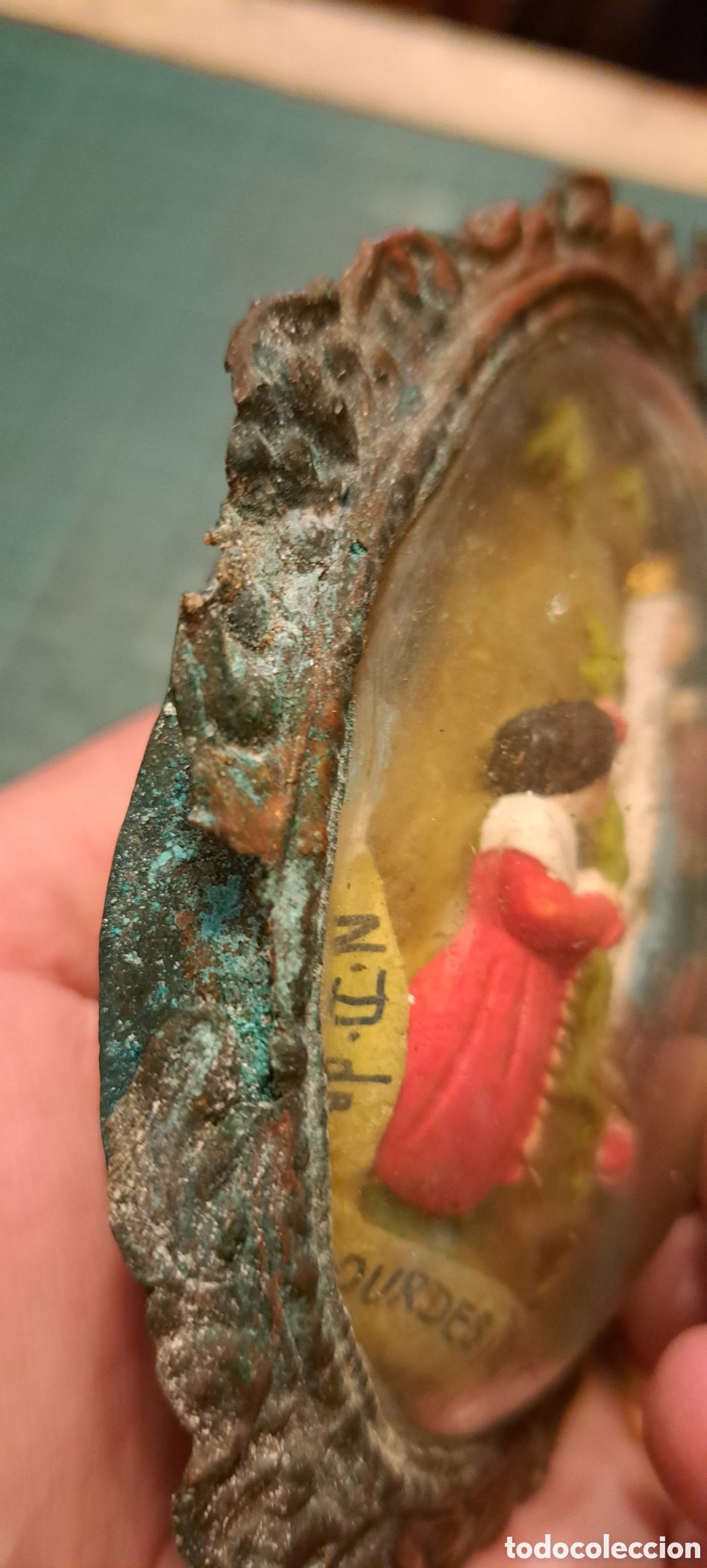 Antig&uuml;edades: Cuadro Virgen Lourdes - Foto 5