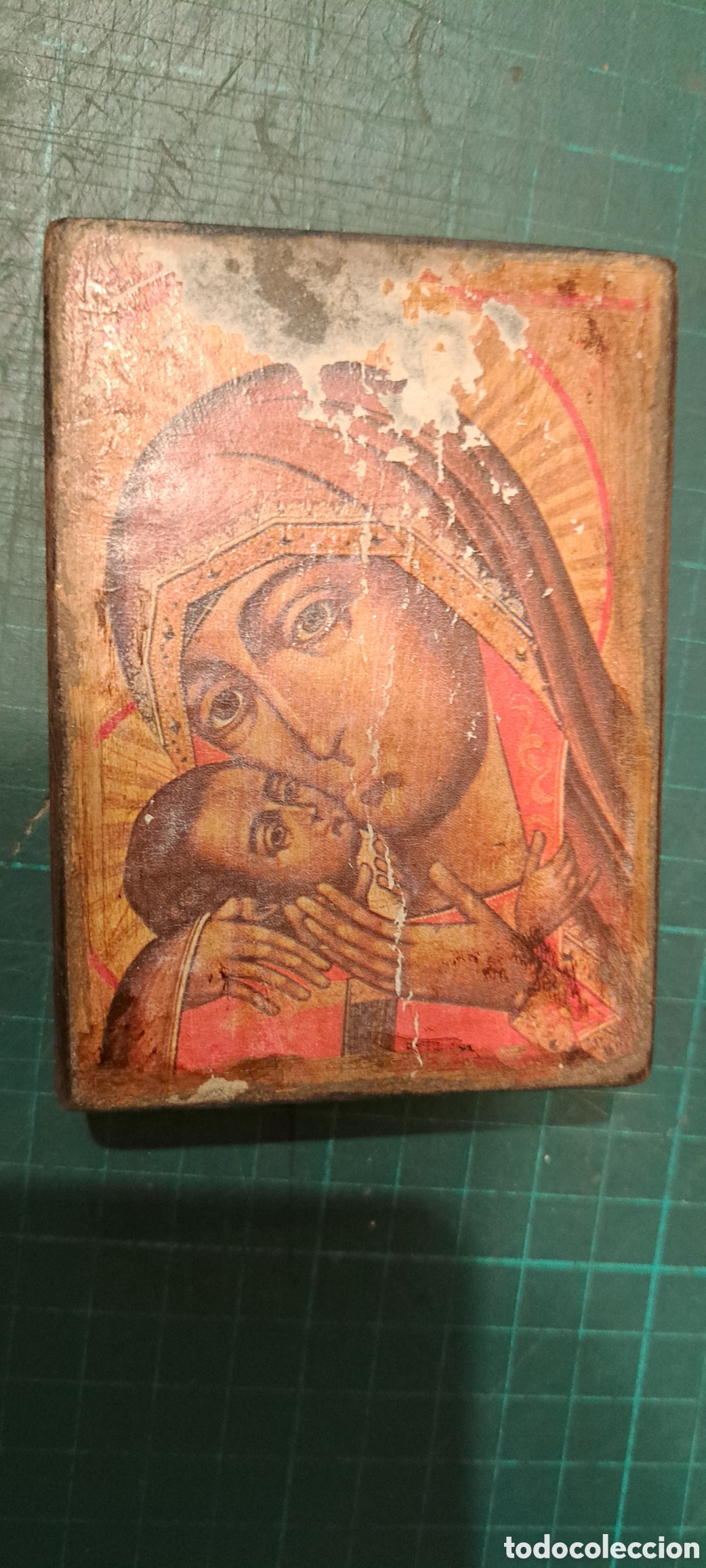 Antig&uuml;edades: Virgen madera serigrafiada - Foto 5