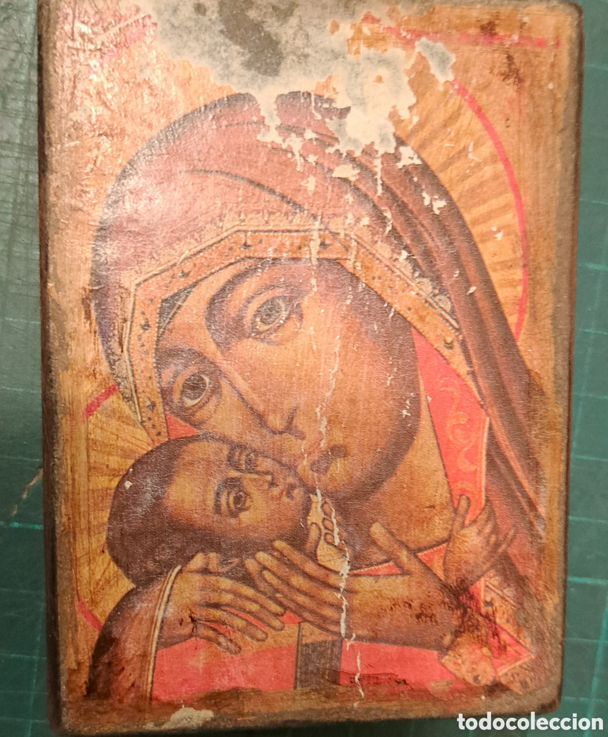Antig&uuml;edades: Virgen madera serigrafiada - Foto 1