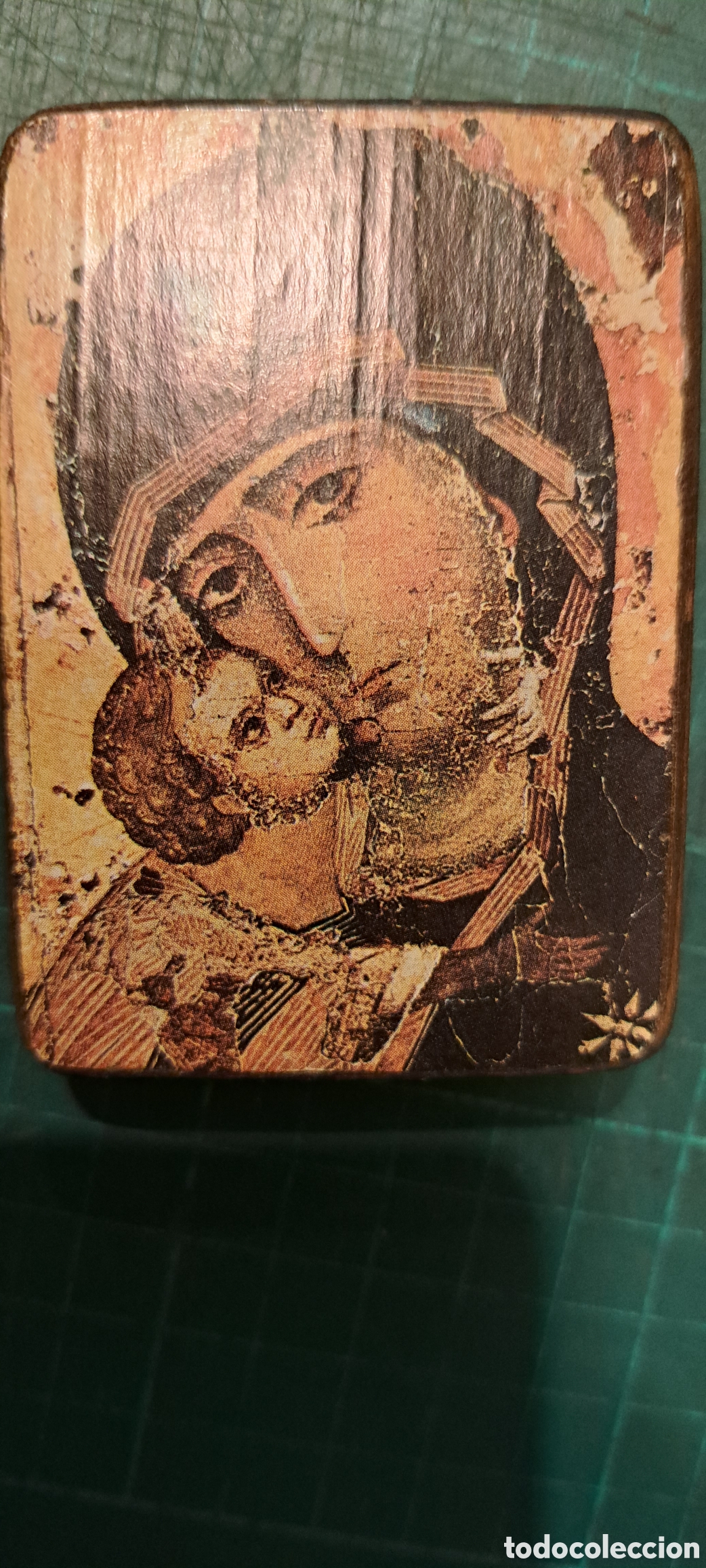 Antig&uuml;edades: Imagen Virgen en Taco madera - Foto 3