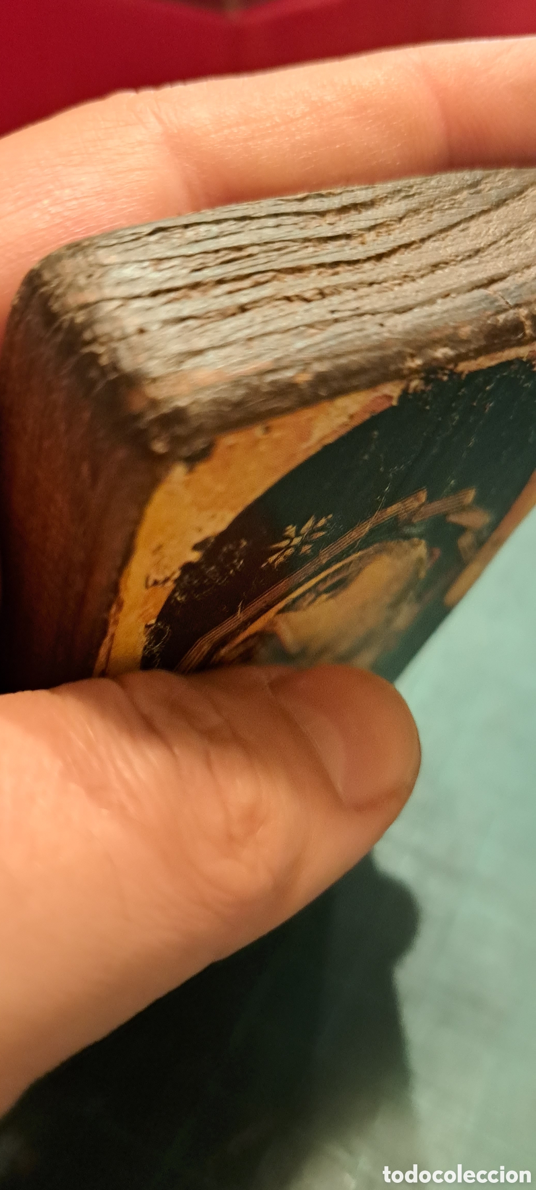 Antig&uuml;edades: Imagen Virgen en Taco madera - Foto 4