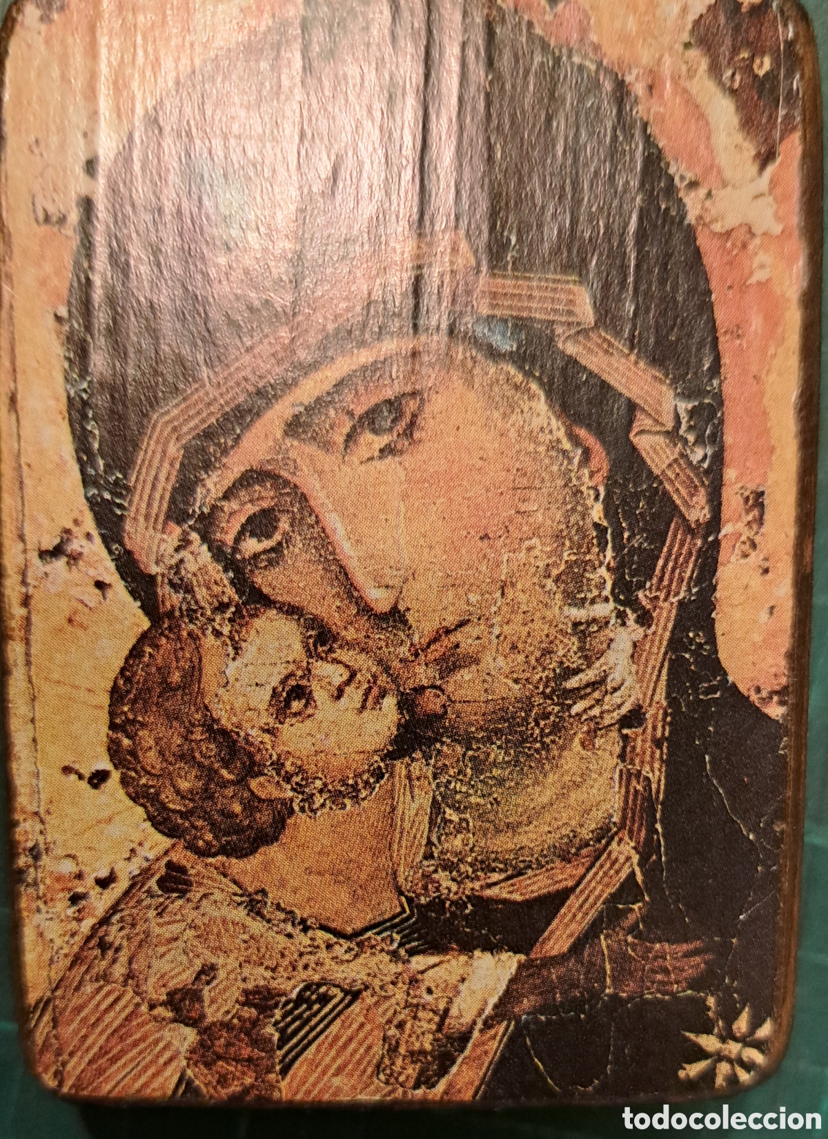 Antig&uuml;edades: Imagen Virgen en Taco madera - Foto 1