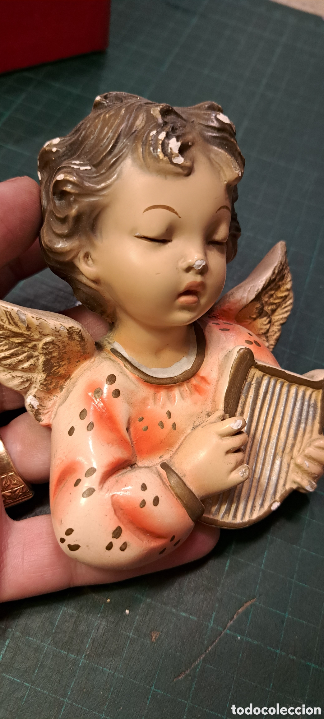 Antig&uuml;edades: Figura Angelito antiguo - Foto 4