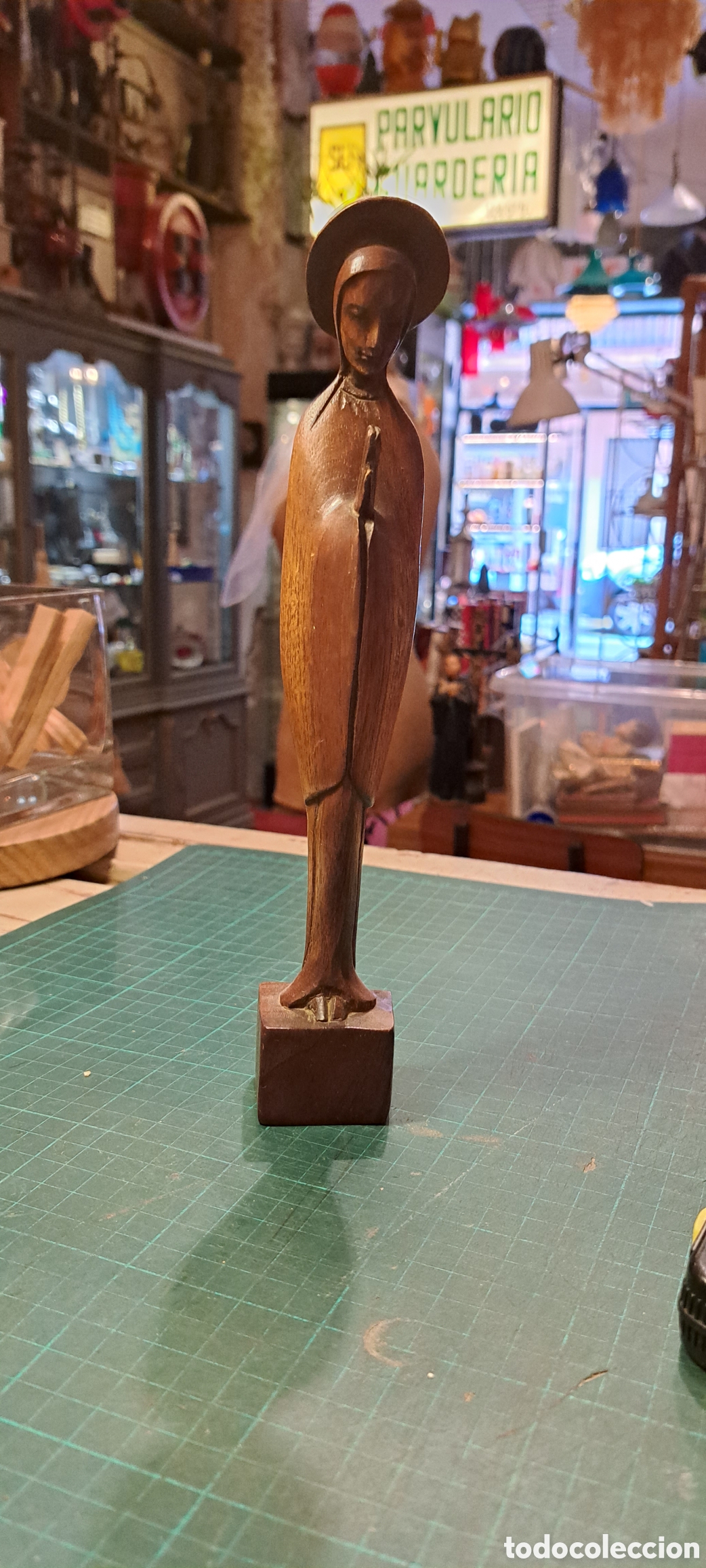 Antig&uuml;edades: Virgen madera tallada - Foto 6