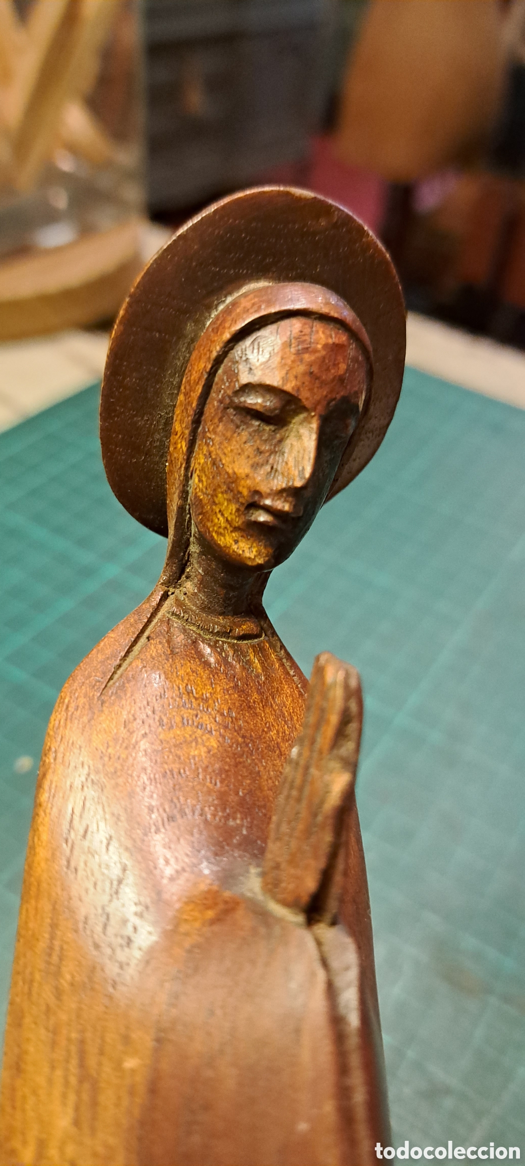 Antig&uuml;edades: Virgen madera tallada - Foto 1